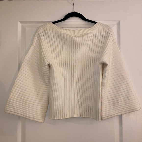 Maeve Cream Ribbed Sweater - Picture 5 of 6